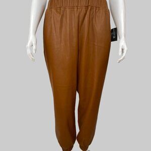 INC faux leather joggers